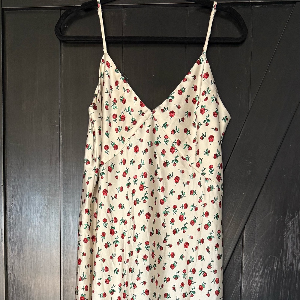 Floral Satin Slip Dress